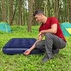 Kép 3/6 - Felfújható matrac - egyszemélyes, velúr - kék - 188 x 99 x 22 cm