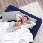 Kép 3/7 - Felfújható matrac - kétszemélyes, velúr - kék - 203 x 152 x 22 cm