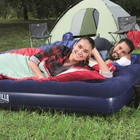 Kép 3/6 - Felfújható matrac - kétszemélyes, velúr - kék - 203 x 183 x 22 cm