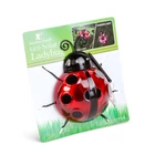 Kép 4/5 - Szolár lámpa - katicabogár - leszúrható / csipeszes - piros - 15 x 7 x 16 cm - 6 LED