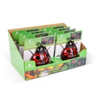 Kép 5/5 - Szolár lámpa - katicabogár - leszúrható / csipeszes - piros - 15 x 7 x 16 cm - 6 LED