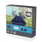 Kép 6/6 - Felfújható matrac - egyszemélyes, velúr - kék - 185 x 76 x 22 cm