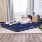 Kép 6/6 - Felfújható matrac - kétszemélyes, velúr - kék - 203 x 183 x 22 cm
