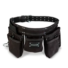 Kép 2/7 - Professzionális bőr szerszámtartó öv (7 zseb, 1 kalapácstartó, 4 ceruzatartó)