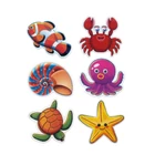 Kép 2/3 - Öntapadós csúszásgátló (tengeri motívumok, 6 db / csomag)