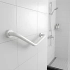 Kép 2/4 - Fürdőszobai kapaszkodó (45°-ban hajlított, rozsdamentes acél, fehér)