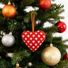 Kép 5/5 - Mini textil dekoráció párna (szív, akasztóval, 12 x 5 x 11 cm, 1 darab)