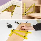 Kép 1/3 - Műanyag négyoldalú vonalzó, szögmásoló   31 x 18 cm