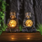 Kép 1/3 - Szolár Buddha - 1 melegfehér LED - műgyanta - 17 x 15 x 26 cm - 2 féle