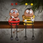 Kép 1/3 - Szolár állatfigurák lábbal - 2 féle méhecske - 2 fehér LED - 10 x 8,5 x 26 cm