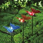 Kép 1/8 - Szolár lámpa - leszúrható / függeszthető - pillangó - többféle - 12 x 6 x 21,5 cm - 4 LED