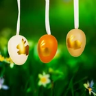 Kép 1/2 - Húsvéti dekoráció - tojás szett - 3 féle - 3 cm - 12 db / csomag