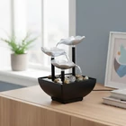 Kép 1/2 - Műanyag beltéri szökőkút - virágok - 15 x 15 x 20 cm