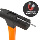 Kép 2/4 - Professzionális ács kalapács mágneses szegtartóval üvegszálas nyéllel - 600 g