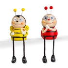 Kép 2/3 - Szolár állatfigurák lábbal - 2 féle méhecske - 2 fehér LED - 10 x 8,5 x 26 cm