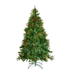 Kép 2/2 - Műfenyő - 210 cm - PE / PVC - piros bogyóval