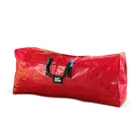 Kép 2/2 - Műfenyő tároló táska - szőtt PVC - piros - 165 x 38 x 76 cm