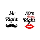 Kép 2/4 - Konyhai kötény - "Mr. Right" felirattal - 80 x 70 cm - 200 gsm