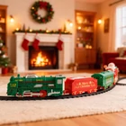 Kép 2/5 - Karácsonyi kisvasút - világít - elemes - 3 féle pálya