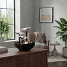 Kép 2/2 - Műanyag beltéri szökőkút - virágok - 15 x 15 x 20 cm