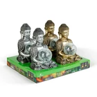 Kép 3/3 - Szolár Buddha - 1 melegfehér LED - műgyanta - 17 x 15 x 26 cm - 2 féle