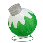 Kép 3/5 - Világító dekoráció - gömbdísz - 60 LED - 60 x 83 cm - zöld - 100-200V AC