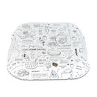 Kép 3/4 - Air fryer sütőpapír (olaj nélküli sütőhöz, mintás, négyzet, 20 cm, 50 db / csomag)