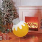 Kép 4/5 - Világító dekoráció - gömbdísz - 60 LED - 60 x 83 cm - arany - 100-200V AC