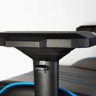 Kép 4/5 - Gamer szék párnával (szürle/fekete/kék, 84 x 52 / 48 x 50 cm)
