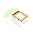 Kép 6/7 - Zuhanyfüggöny szett fürdőpamaccsal - 3 féle - kék, zöld mintás - 180 x 180 cm