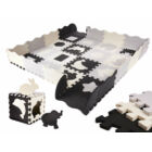 Kép 2/10 - Puzzle habszivacs játszószőnyeg (fekete/szürke/fehér)