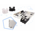 Kép 3/10 - Puzzle habszivacs játszószőnyeg (fekete/szürke/fehér)