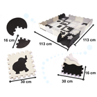 Kép 10/10 - Puzzle habszivacs játszószőnyeg (fekete/szürke/fehér)