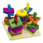 Kép 3/3 - Fa puzzle torony formákkal