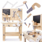 Kép 1/13 - DIY gyermek szerszámos fa asztal kiegészítőkkel