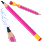 Kép 1/7 - Fecskendő vízpumpa ceruza 54cm - rózsaszín