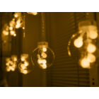 Kép 8/9 - LED függönylámpa -  lógó gömbök 3m 108led - meleg fehér