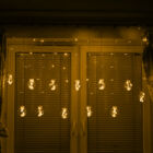 Kép 1/9 - LED függönylámpa -  lógó gömbök 3m 108led - meleg fehér