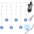 Kép 3/7 - LED függönylámpa -  lógó gömbök 3m 108led - többszínű