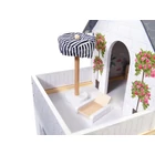 Kép 4/14 - MDF fábol készült babaház + bútor 78cm fekete LED