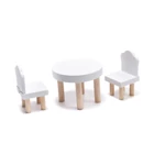 Kép 12/14 - MDF fábol készült babaház + bútor 78cm fekete LED