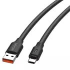Kép 2/4 - USB-USB-C kábel két véggel 120W 3A 1m - fekete