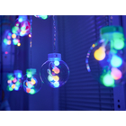 Kép 3/4 - LED függönylámpa -  lógó gömbök 3m 108led - többszínű