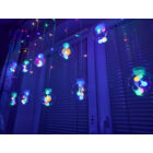 Kép 4/4 - LED függönylámpa -  lógó gömbök 3m 108led - többszínű