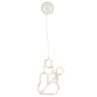 Kép 4/10 - LED függőlámpa karácsonyi dekoráció 49cm 10 LED-ek - hóember 