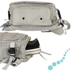 Kép 5/7 - Vízálló repülős utazó hátizsák USB kábellel – Szürke 