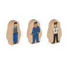 Kép 7/11 - Fa vonatkészlet mozdonnyal és városi vasúttal – 69 darabos