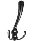 Kép 2/5 - Fekete fali akasztó - 5 db-os készlet