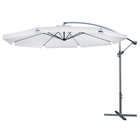 Kerti esernyő 3,5 m-es hosszabbító karral - világosszürke