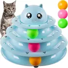 Kép 1/11 - Purlov interaktív macskajáték - torony labdákkal